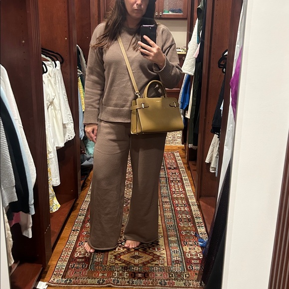 Le Tanneur Tan Grained Leather Handbag Medium - Picture 6 of 10